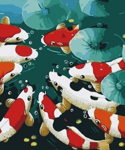 Colorful Koi Fish Animals Paint By Numbers