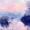 Sunset on the Seine at Lavacourt Landscape Paint By Numbers