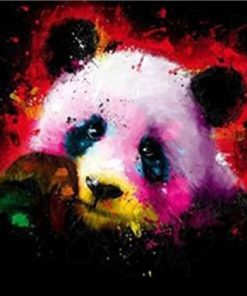 Colorful Panda paint by numbers