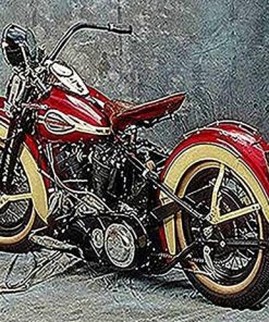 Harley Davidson Motorcycle paint by numbers