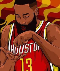 James Harden paint by numbers