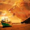 Lion in Beach Sky paint by numbers