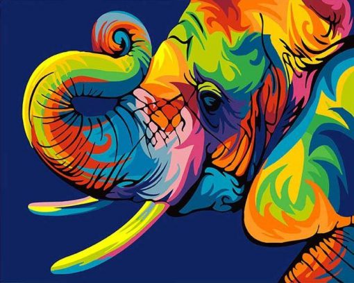 Abstract Elephant - DIY Paint By Numbers - Numeral Paint