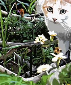 pet cat puppy paint by numbers custom