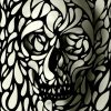 White and Black Dye Skull Abstract Paint By Numbers