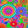 Colorful Mandala paint by numbers