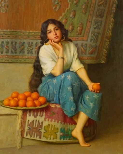 Orange Seller Paint by numbers