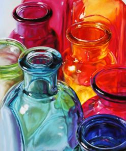 Aesthetic Colored Bottles paint by numbers