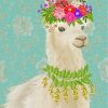 Alpaca With Flowers paint by numbers