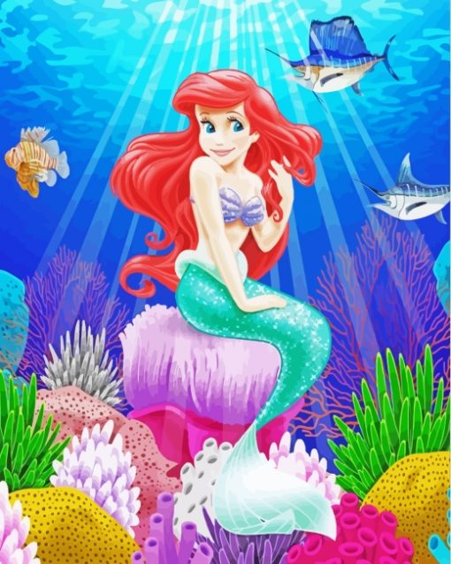 Ariel Mermaid paint by numbers