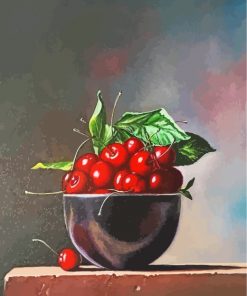 Cherries In Bowl paint by numbers