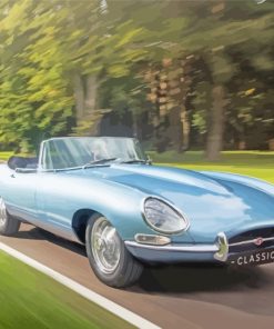 Classic Blue Jaguar paint by numbers