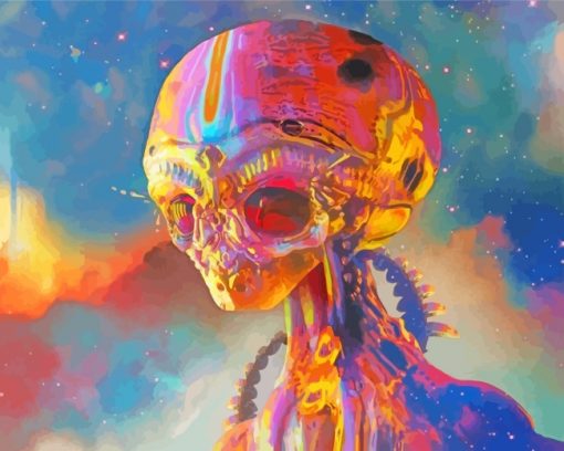 Colorful Alien paint by numbers