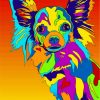 Colorful Chihuahua Dog paint by numbers