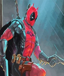 Deadpool Batman paint by numbers