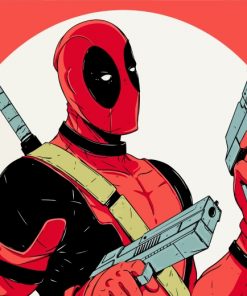 Deadpool Superhero paint by numbers