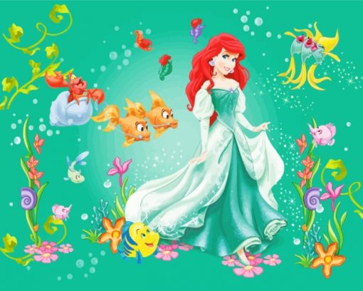 Disney Princess Ariel Mermaid Paint by numbers