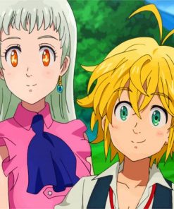 Elizabeth Liones And Meliodas paint by numbers