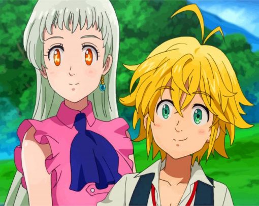 Elizabeth Liones And Meliodas paint by numbers