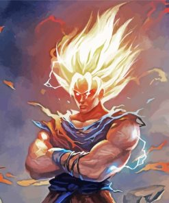 Goku Art paint by numbers