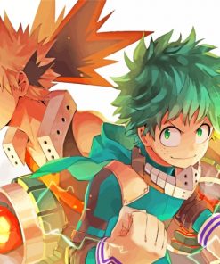 Katsuki Bakugo And Izuku paint by numbers