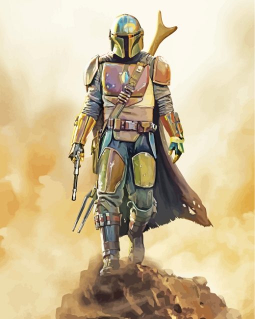 Mandalorian Star Wars paint by numbers