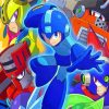 Mega Man Video Game paint by numbers