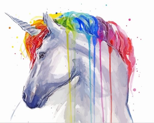 Rainbow Unicorn paint by numbers