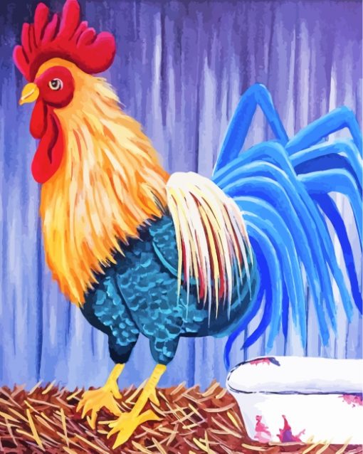 Rooster Bird paint by numbers