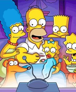 Simpsons Watching Movie Paint by numbers