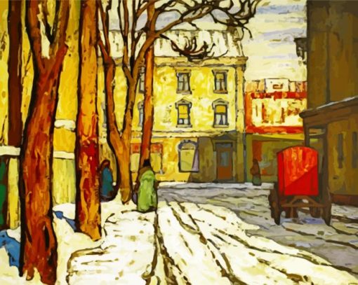 Toronto Street Winter Morning Lawren paint by numbers