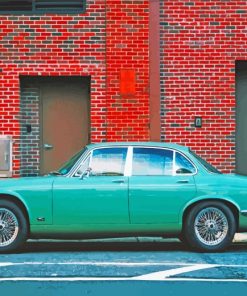 Vintage Green Jaguar paint by numbers