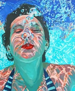 Woman Underwater paint by numbers