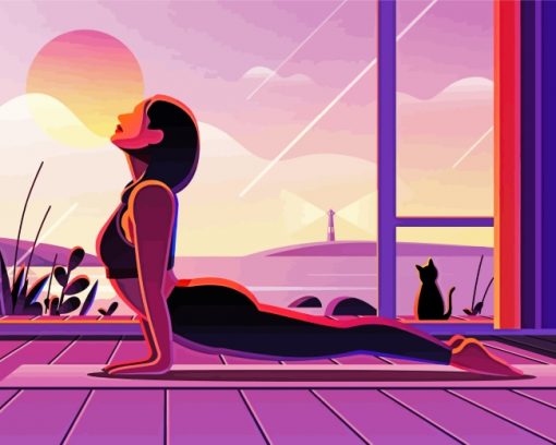 Yoga Girl Illustration paint by numbers