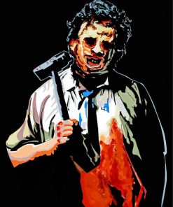 Abstract Leatherface paint by numbers