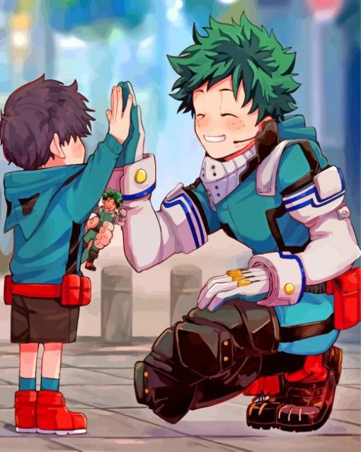 Izuku Midoriya And Jirou paint by numbers