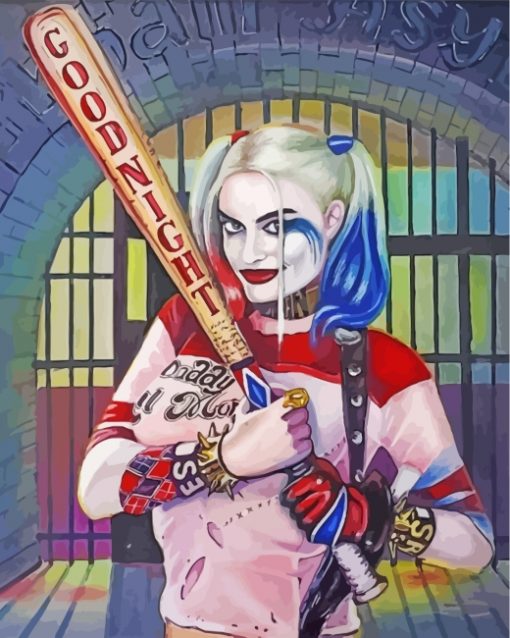 Harley Quinn Movie paint by numbers