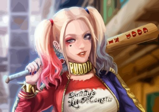 Harley Quinn Suicide Squad paint by numbers