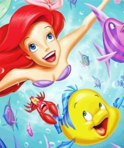 Little Mermaid And Friends paint by numbers