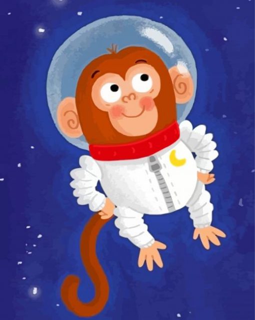 Monkey In The Space paint by numbers