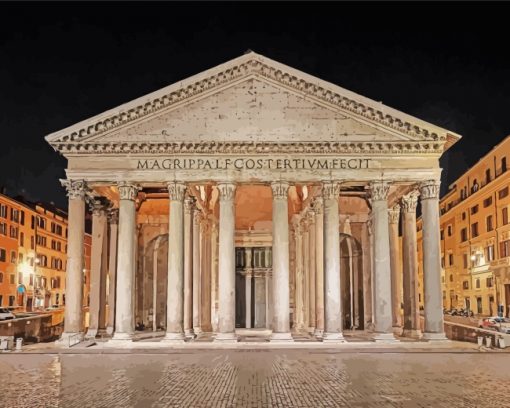 Pantheon Rome paint by numbers