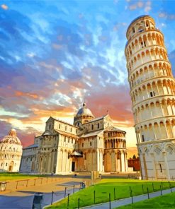 Leaning Tower of Pisa paint by numbers