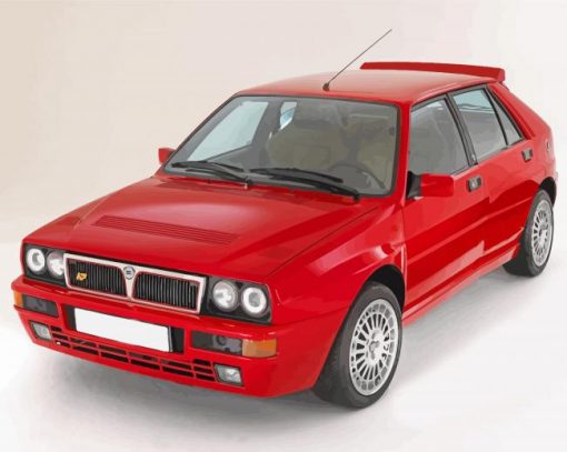 Red Lancia Car paint by numbers