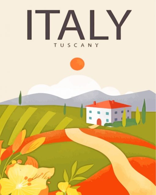 Tuscany Italy Poster paint by numbers