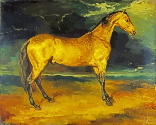 A Horse Frightened By Lightning Theodore Gericault paint by numbers