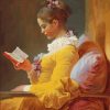 A Young Girl Reading Fragonard paint by numbers