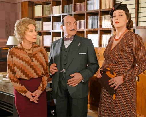 Agatha Christies Poirot Characters paint by numbers