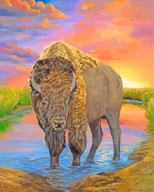 American Bison Art paint by numbers