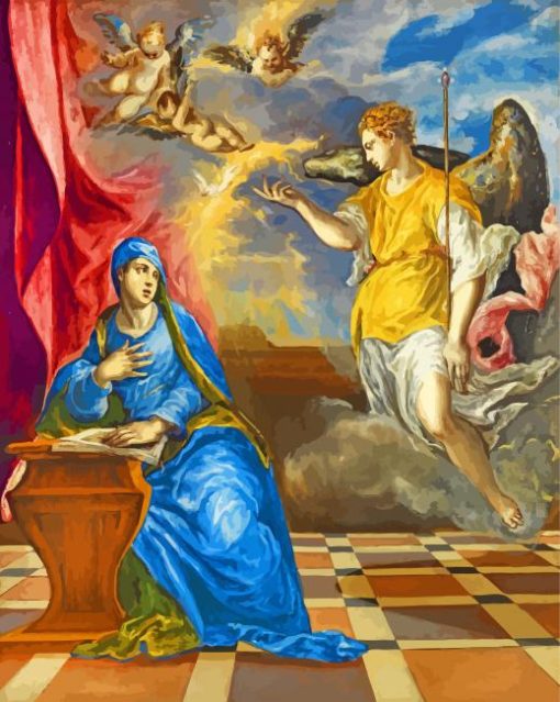 Annunciation El Greco paint by numbers