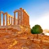 Archaeologicial Site Of Sounion Greece paint by numbers